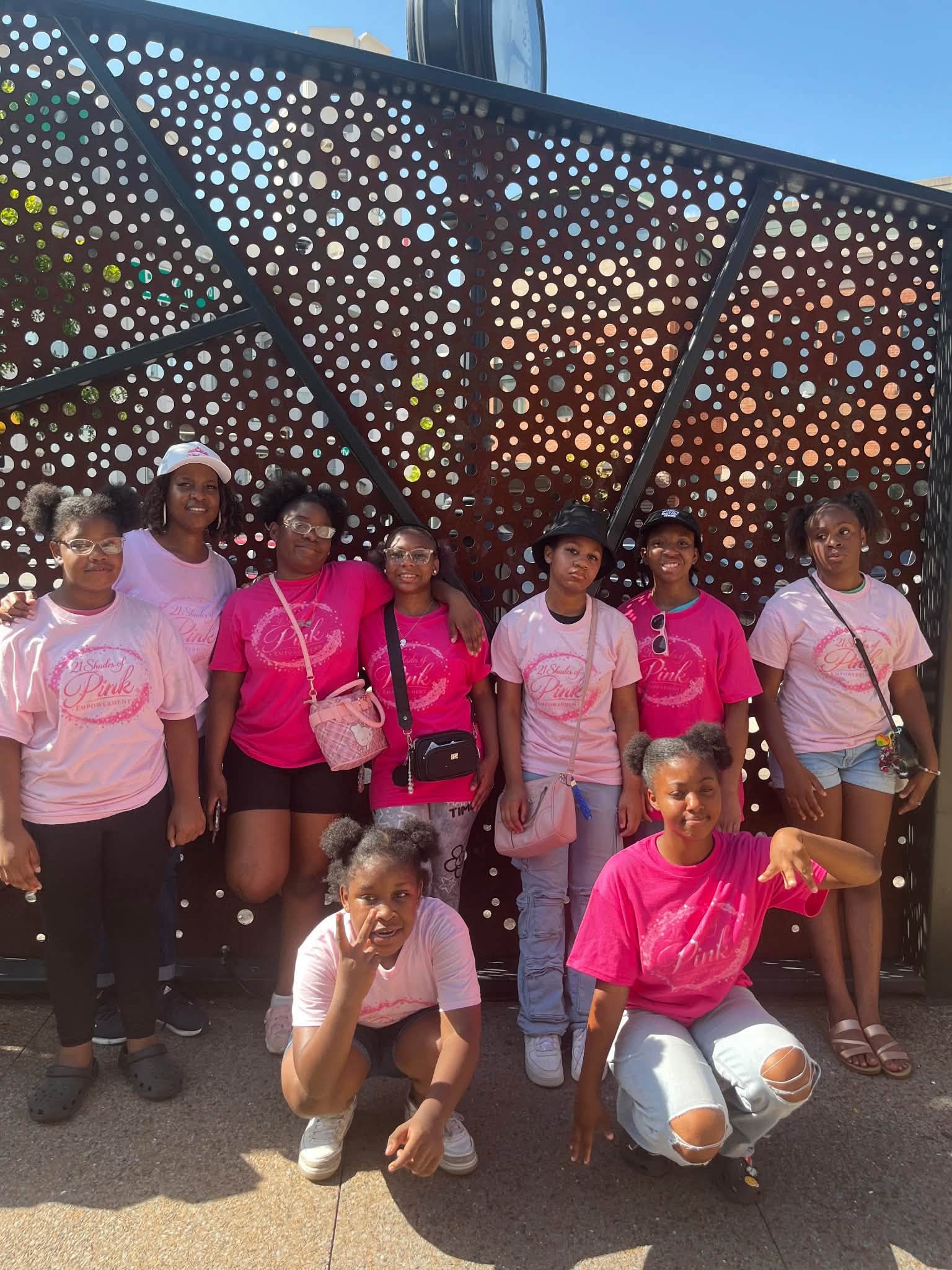 Group of participants and mentors downtown